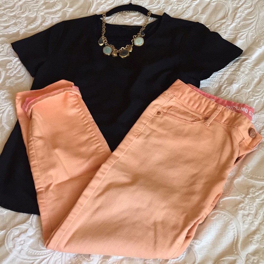 Ankle skinny jeans coral size 6 ankle